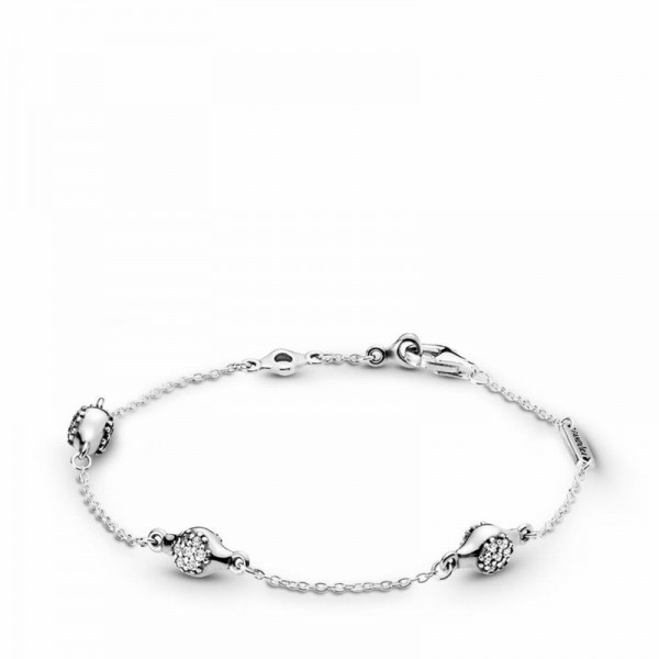Pandora Jewelry Modern LovePods™ Bracelet Sale,Sterling Silver,Clear CZ