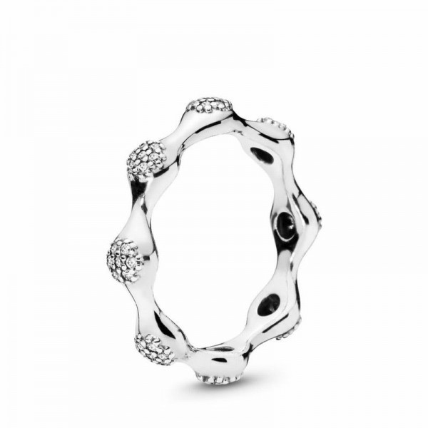 Pandora Jewelry Modern LovePods™ Ring Sale,Sterling Silver,Clear CZ