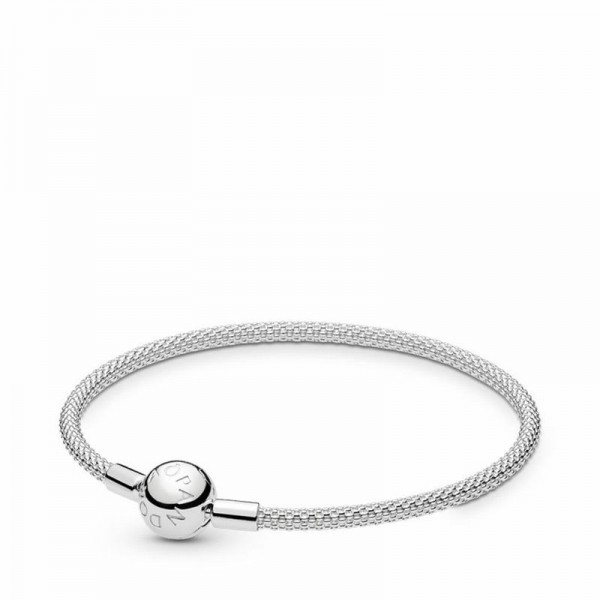 Pandora Jewelry Moments Mesh Bracelet Sale,Sterling Silver