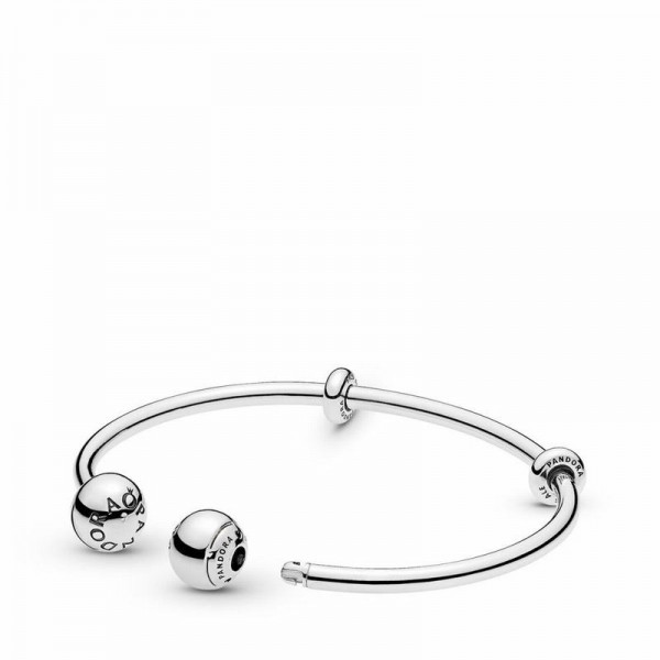 Pandora Jewelry Moments Open Bangle Sale,Sterling Silver