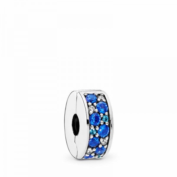 Pandora Jewelry Mosaic Shining Elegance Clip Charm Sale,Sterling Silver,Clear CZ