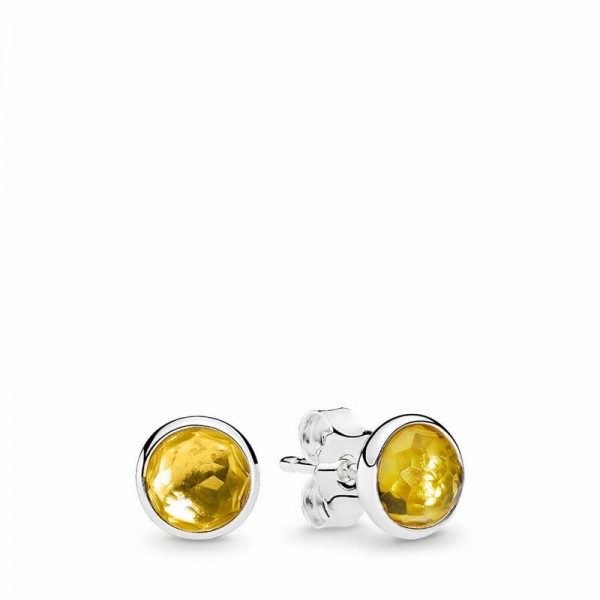 Pandora Jewelry November Droplets Stud Earrings Sale,Sterling Silver