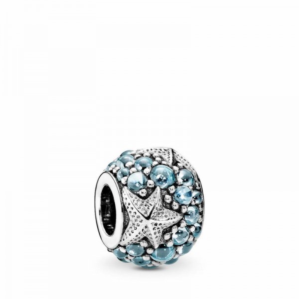 Pandora Jewelry Oceanic Starfish Charm Sale,Sterling Silver,Clear CZ