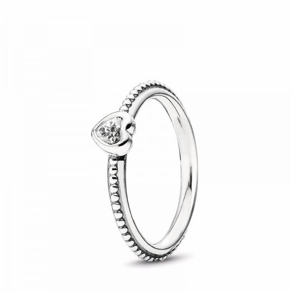 Pandora Jewelry One Love Ring Sale,Sterling Silver,Clear CZ