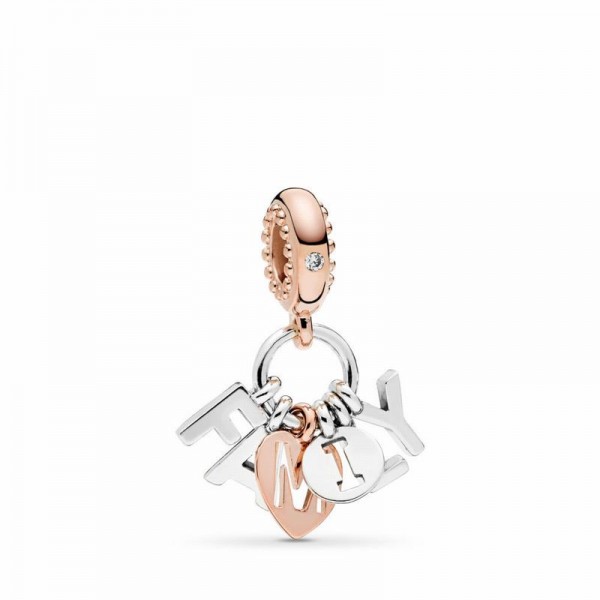Pandora Jewelry Perfect Family Dangle Charm Sale,Pandora Rose™,Clear CZ