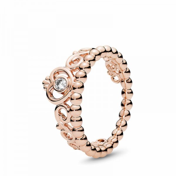 Pandora Jewelry Princess Tiara Crown Ring Sale,Pandora Rose™,Clear CZ
