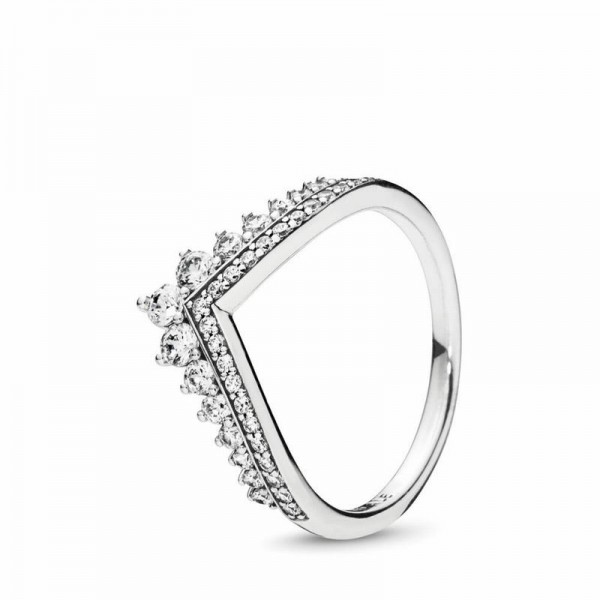 Pandora Jewelry Princess Wish Ring Sale,Sterling Silver,Clear CZ