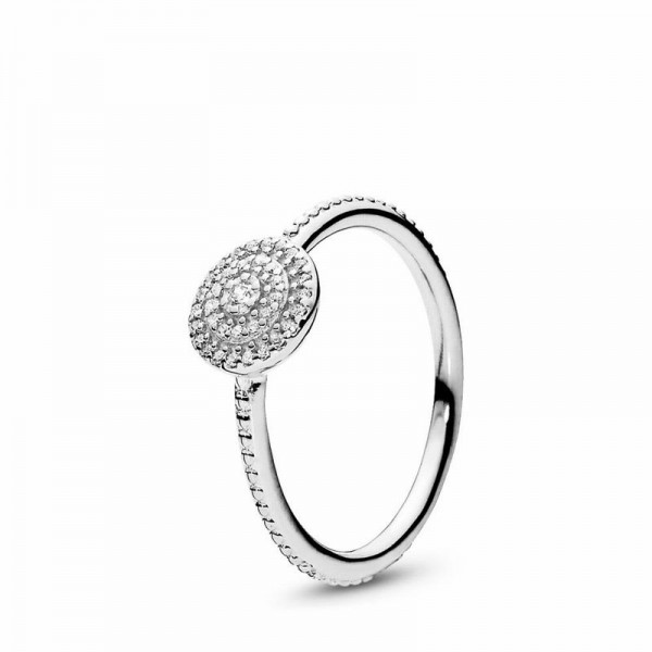 Pandora Jewelry Radiant Elegance Ring Sale,Sterling Silver,Clear CZ