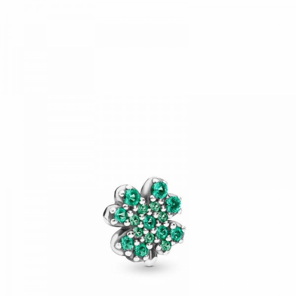 Pandora Jewelry Radiant Green Clover Petite Charm Sale,Sterling Silver