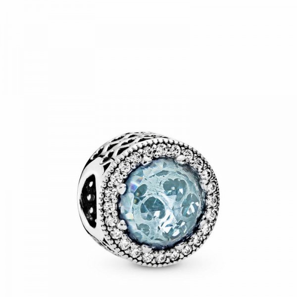 Pandora Jewelry Radiant Hearts Charm Sale,Sterling Silver,Clear CZ