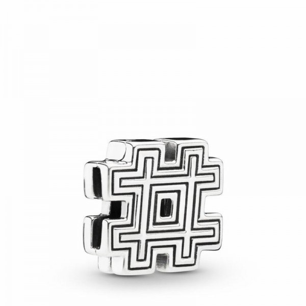 Pandora Jewelry Reflexions™ Hashtag Symbol Clip Charm Sale,Sterling Silver