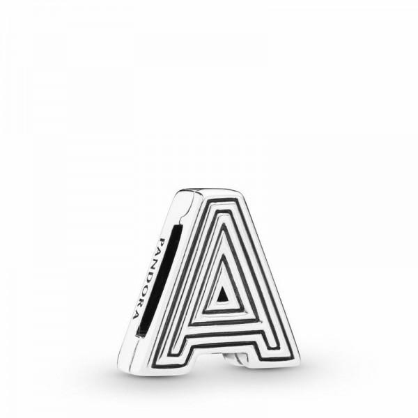 Pandora Jewelry Reflexions™ Letter A Clip Charm Sale,Sterling Silver