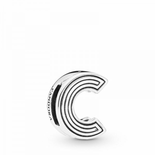 Pandora Jewelry Reflexions™ Letter C Clip Charm Sale,Sterling Silver