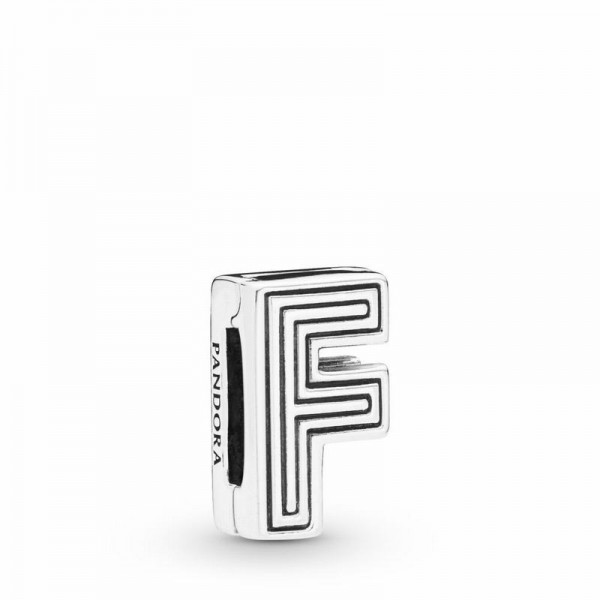 Pandora Jewelry Reflexions™ Letter F Clip Charm Sale,Sterling Silver
