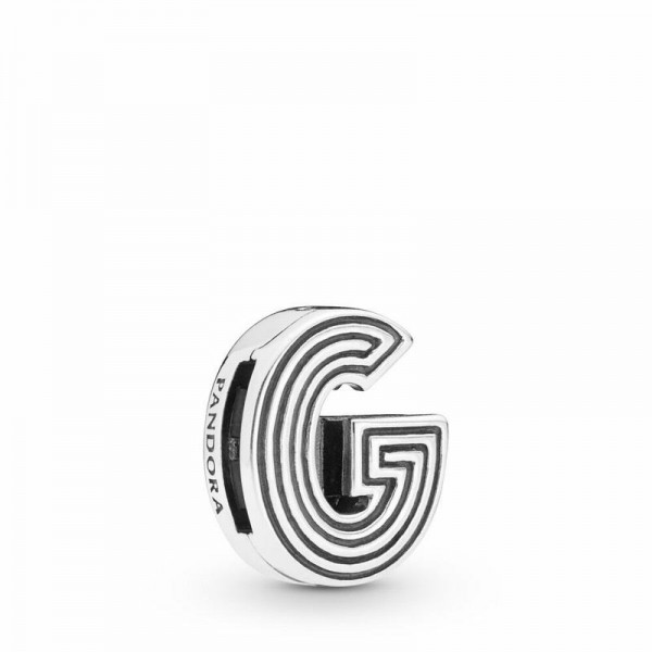 Pandora Jewelry Reflexions™ Letter G Clip Charm Sale,Sterling Silver