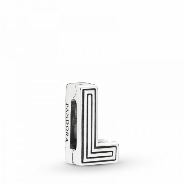 Pandora Jewelry Reflexions™ Letter L Clip Charm Sale,Sterling Silver
