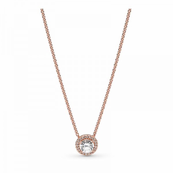 Pandora Jewelry Rose™ Classic Elegance Necklace Sale,Clear CZ