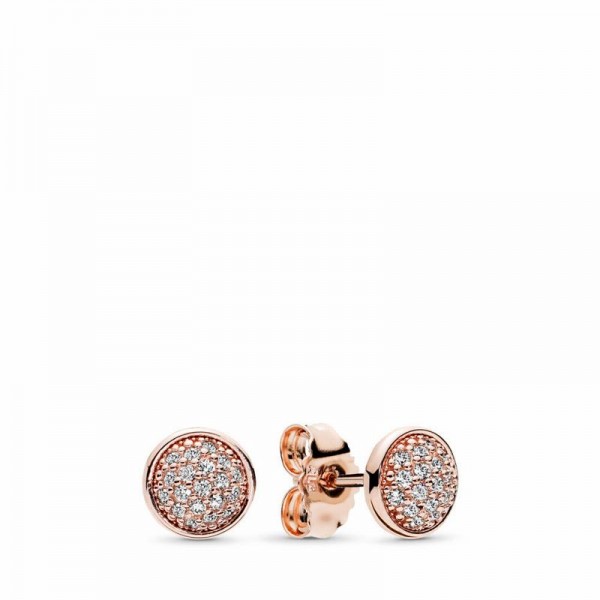 Pandora Jewelry Rose™ Dazzling Droplets Stud Earrings Sale,Clear CZ