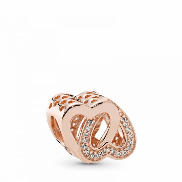 Pandora Jewelry Rose™ Entwined Love Charm Sale,Clear CZ