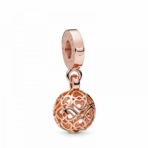 Pandora Jewelry Rose™ Harmonious Hearts Dangle Charm Sale