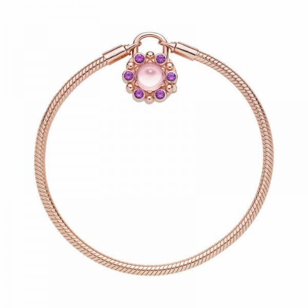 Pandora Jewelry Rose™ Heraldic Radiance Padlock Bracelet Sale