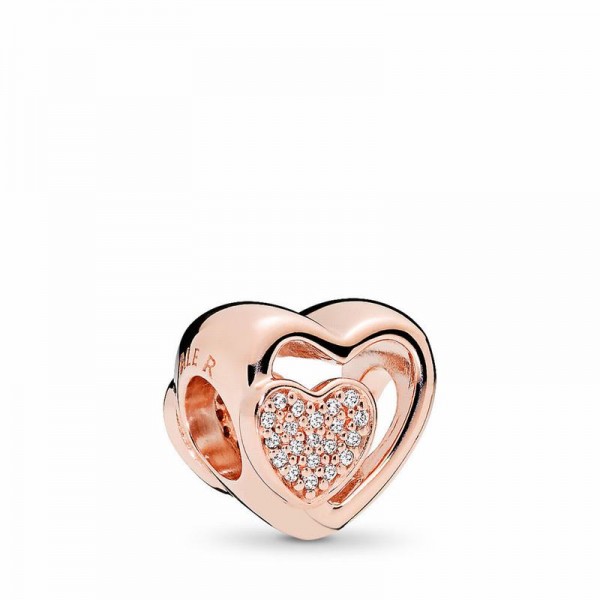 Pandora Jewelry Rose™ Joined Together Charm Sale,Clear CZ