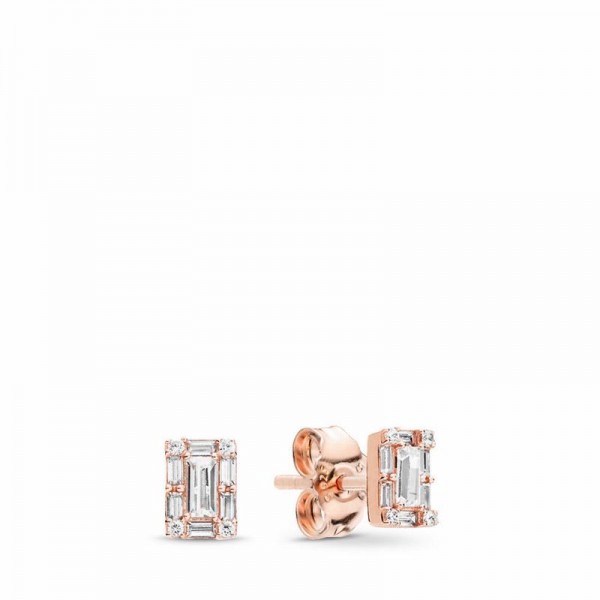 Pandora Jewelry Rose™ Luminous Ice Stud Earrings Sale,Clear CZ