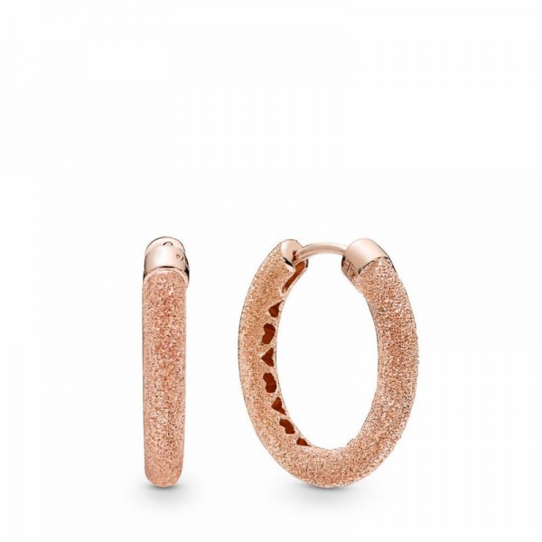 Pandora Jewelry Rose™ Matte Brilliance Hoop Earrings Sale