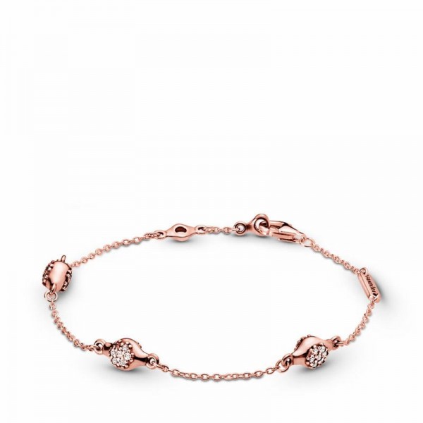 Pandora Jewelry Rose™ Modern LovePods™ Bracelet Sale,Clear CZ