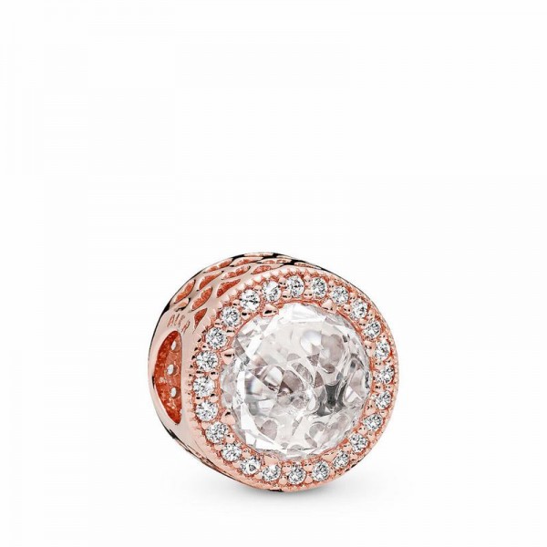 Pandora Jewelry Rose™ Radiant Hearts Charm Sale,Clear CZ