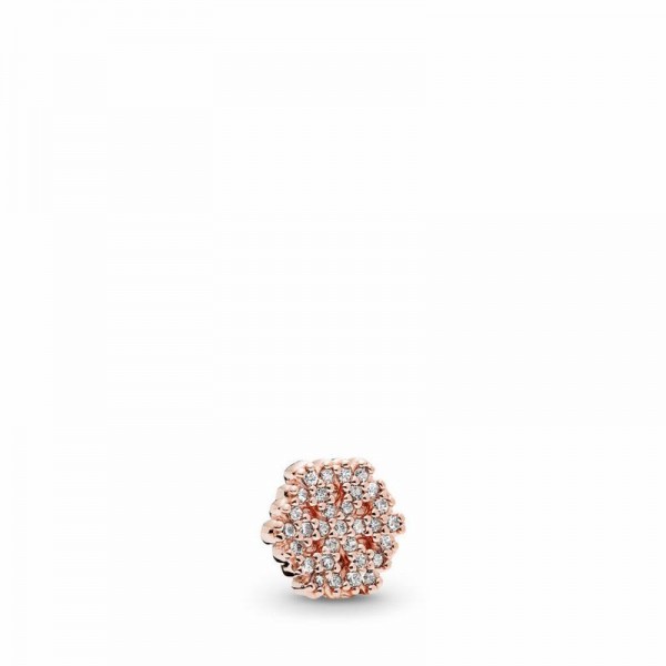 Pandora Jewelry Rose™ Shimmering Snowflake Petite Locket Charm Sale,Clear CZ