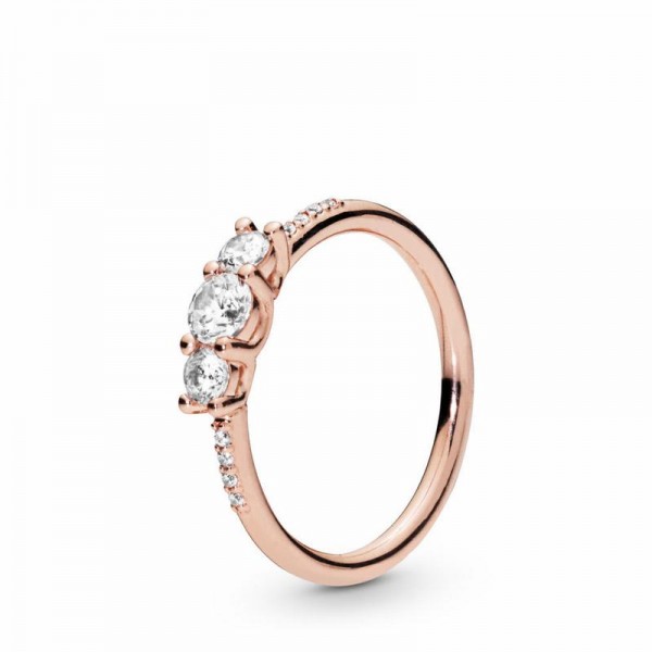 Pandora Jewelry Rose™ Sparkling Elegance Ring Sale,Clear CZ