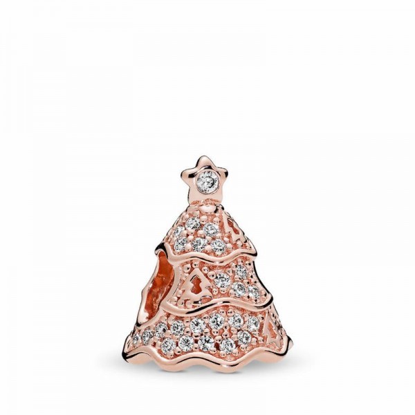 Pandora Jewelry Rose™ Twinkling Christmas Tree Charm Sale,Clear CZ