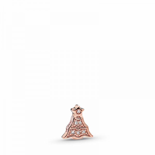 Pandora Jewelry Rose™ Twinkling Christmas Tree Petite Locket Charm Sale,Clear CZ