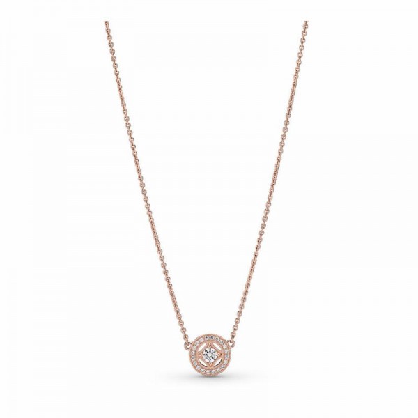 Pandora Jewelry Rose™ Vintage Allure Necklace Sale,Clear CZ