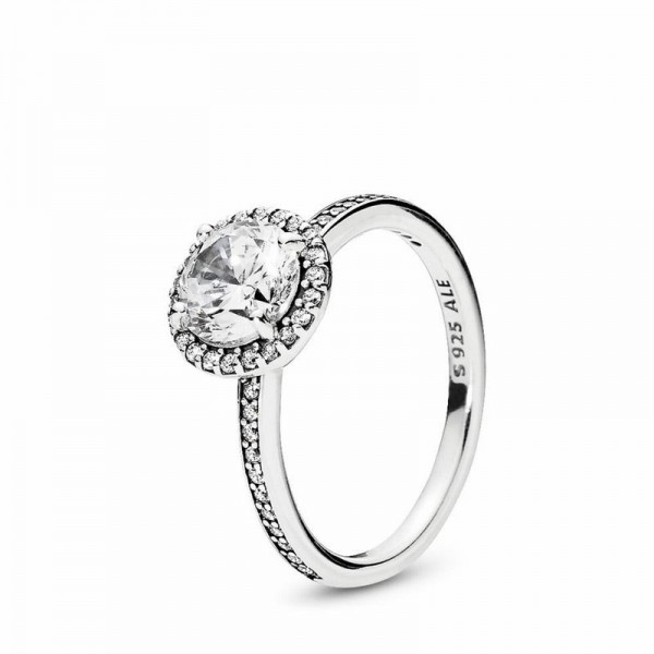 Pandora Jewelry Round Sparkle Ring Sale,Sterling Silver,Clear CZ