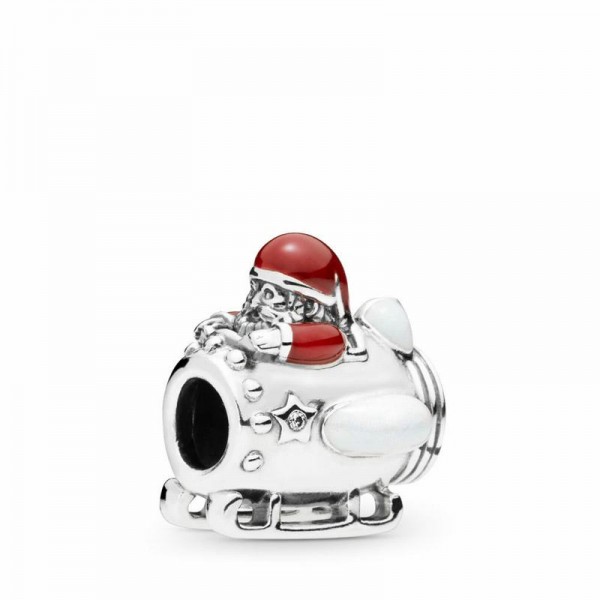 Pandora Jewelry Santa in Space Charm Sale,Sterling Silver,Clear CZ