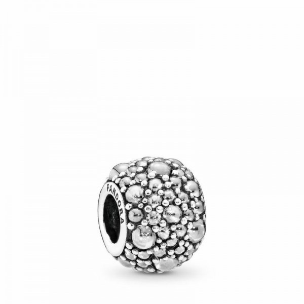 Pandora Jewelry Shimmering Droplets Charm Sale,Sterling Silver,Clear CZ
