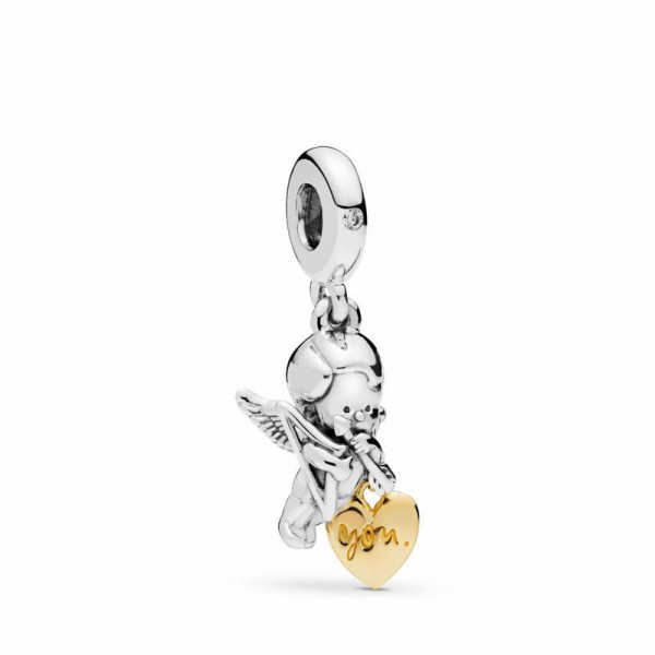 Pandora Jewelry Shine™ Cupid & You Charm Sale,Sterling Silver,Clear CZ