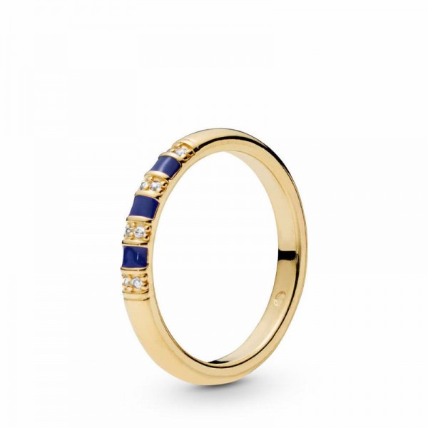 Pandora Jewelry Shine™ Exotic Stones & Stripes Ring Sale,18ct Gold Plated,Clear CZ