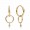 Pandora Jewelry Shine™ Flower Stem Hoop Earrings Sale,18ct Gold Plated,Clear CZ