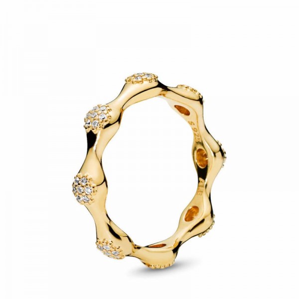 Pandora Jewelry Shine™ Modern LovePods™ Ring Sale,18ct Gold Plated,Clear CZ