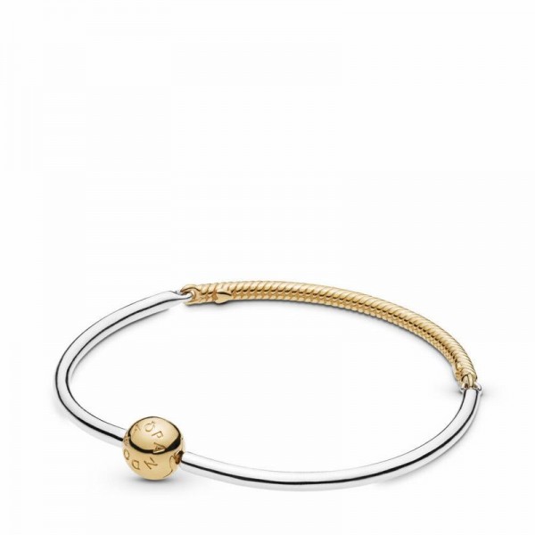 Pandora Jewelry Shine™ Moments Three-Link Bangle Bracelet Sale,Sterling Silver