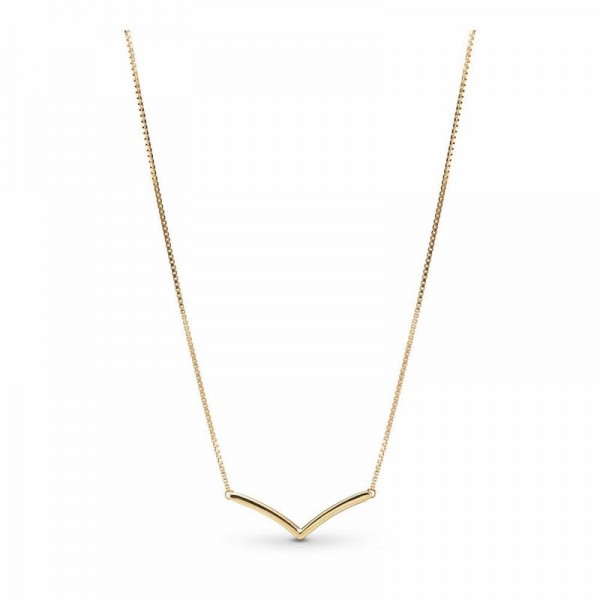 Pandora Jewelry Shine™ Shining Wish Necklace Sale,18ct Gold Plated