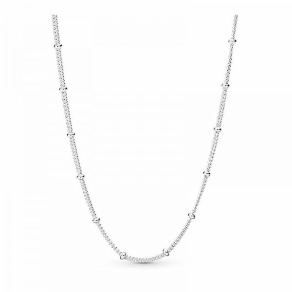 Pandora Jewelry Silver Beaded Necklace Chain Sale,Sterling Silver