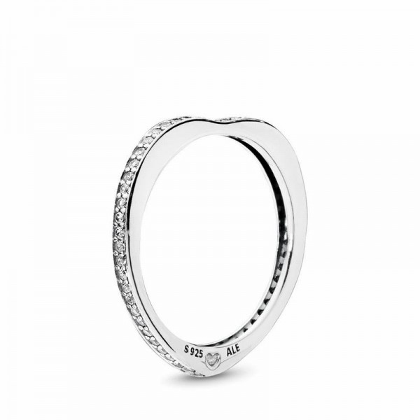 Pandora Jewelry Sparkling Arcs of Love Ring Sale,Sterling Silver,Clear CZ