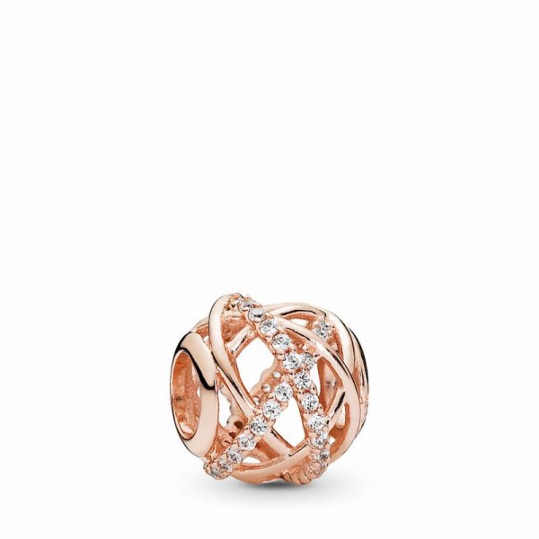 Pandora Jewelry Sparkling & Polished Lines Charm Sale,Pandora Rose™,Clear CZ