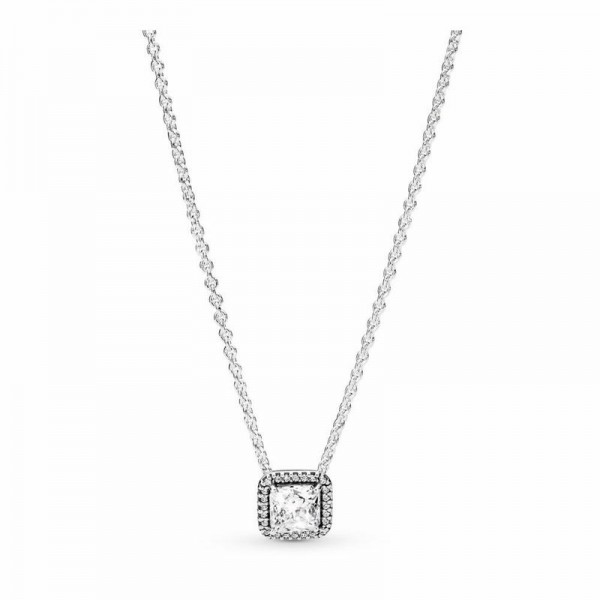 Pandora Jewelry Timeless Elegance Necklace Sale,Sterling Silver,Clear CZ