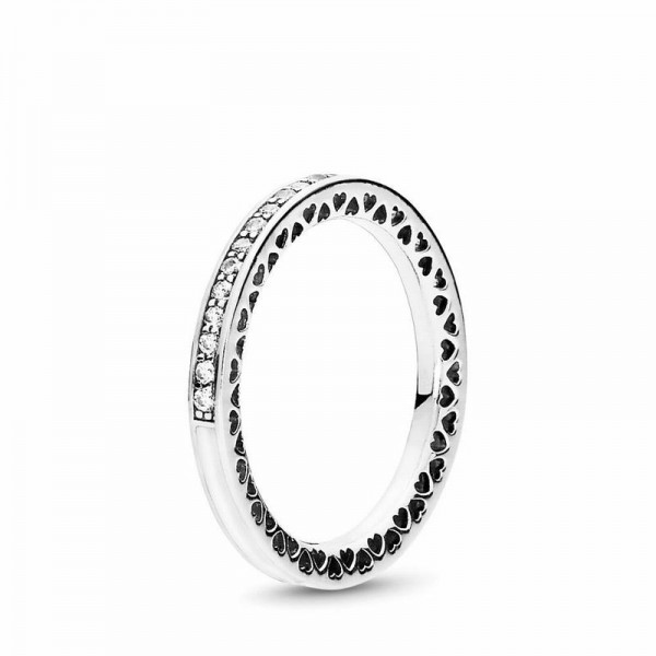 Radiant Hearts of Pandora Jewelry Ring Sale,Sterling Silver,Clear CZ